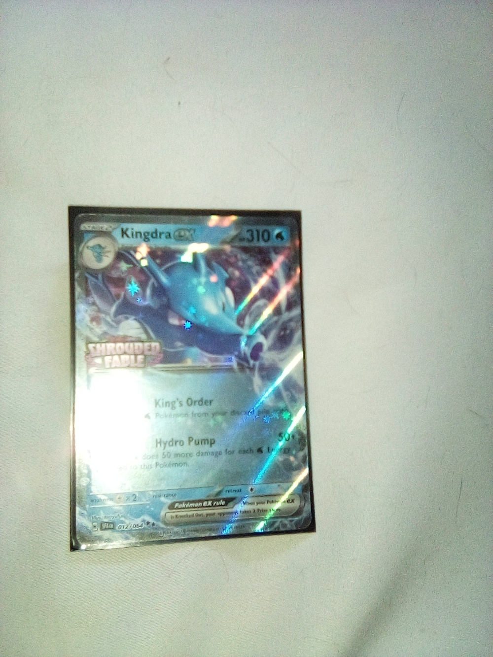 Pokemon Kingdra EX Holographic Blue Silver